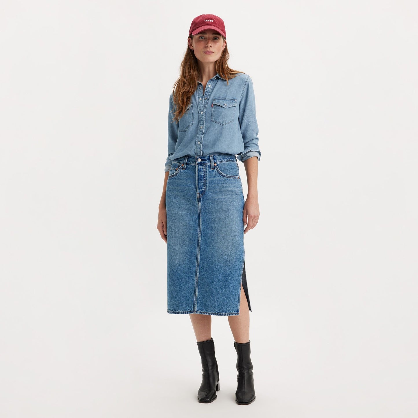 Levi's Side Split Midi Skirt