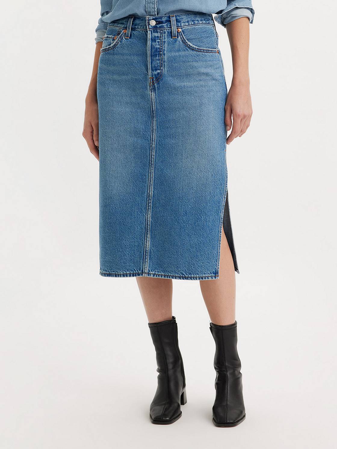 Levi's Side Split Midi Skirt