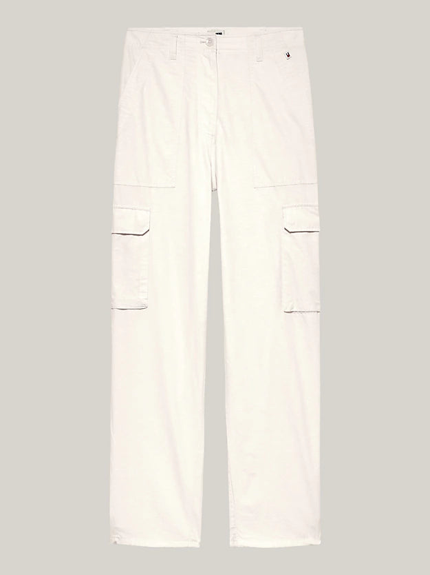 Tommy Jeans Harper High Rise Mom Cargo Trouser Newsprint