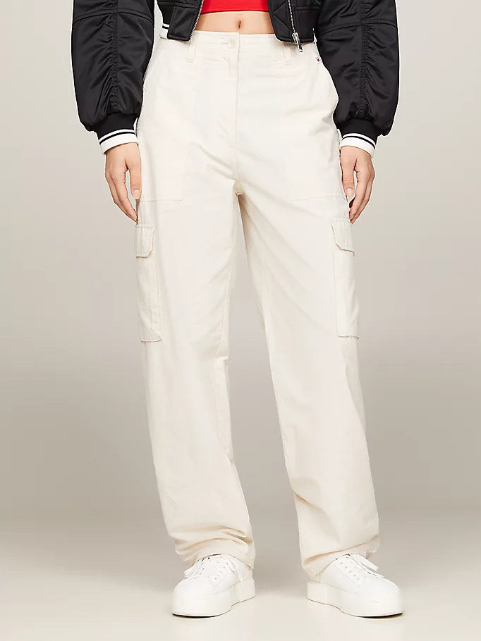 Tommy Jeans Harper High Rise Mom Cargo Trouser Newsprint