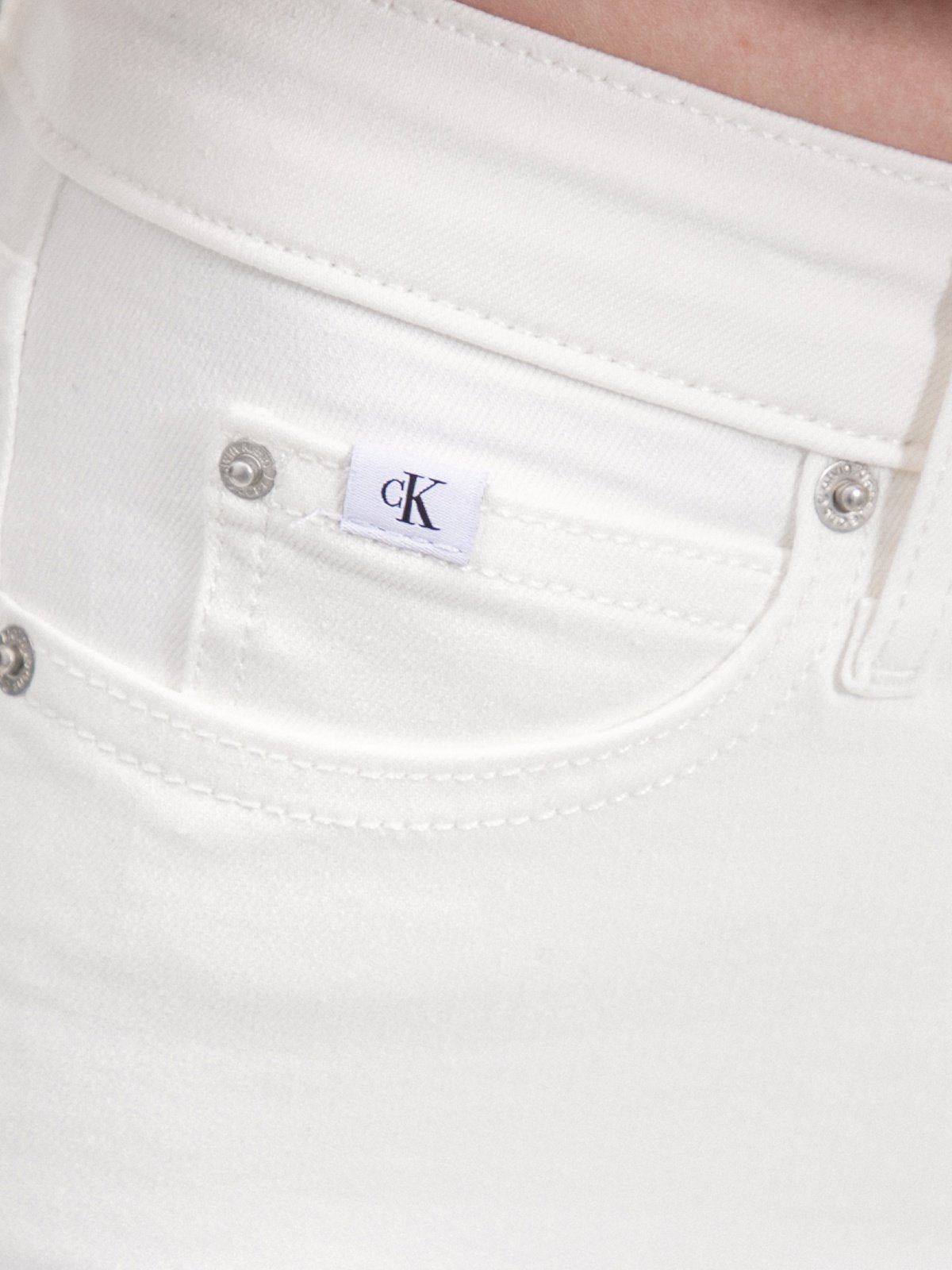Calvin Klein Mid Rise Skinny White
