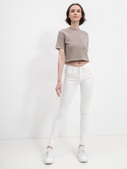 Calvin Klein Mid Rise Skinny White