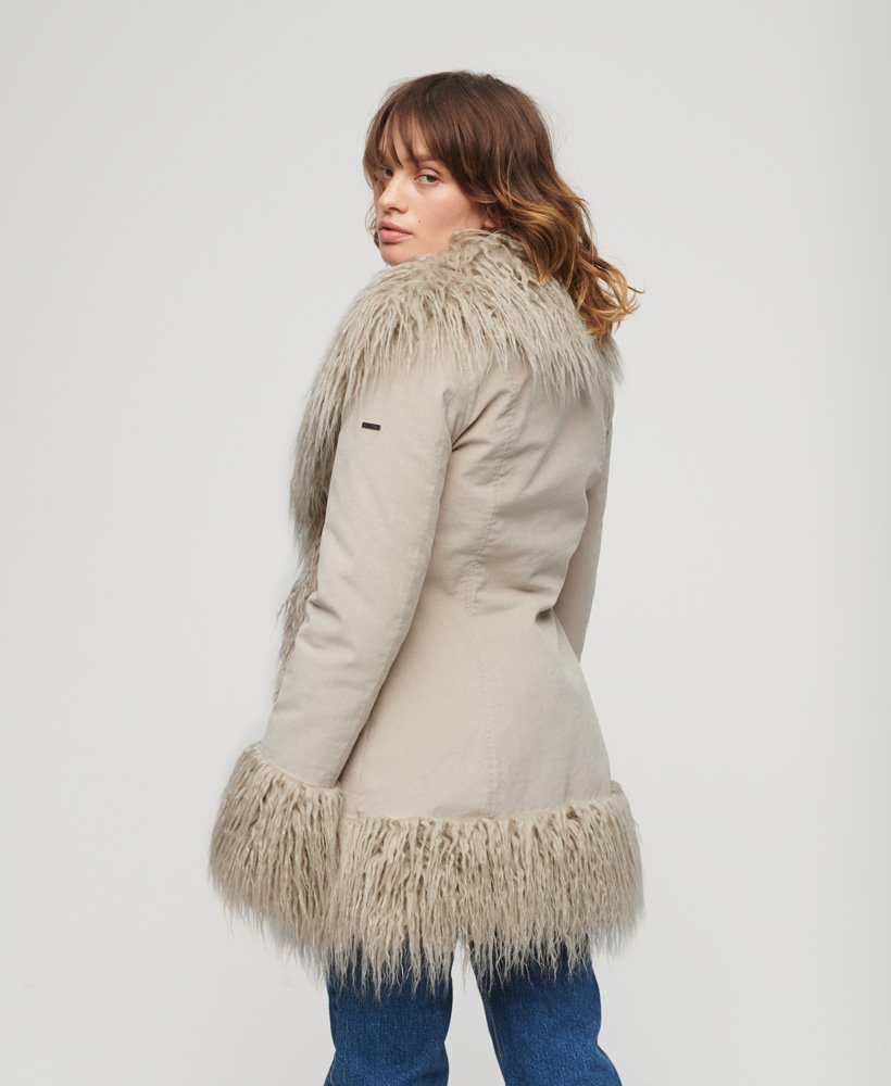 Superdry Faux Fur Lined Afghan Coat