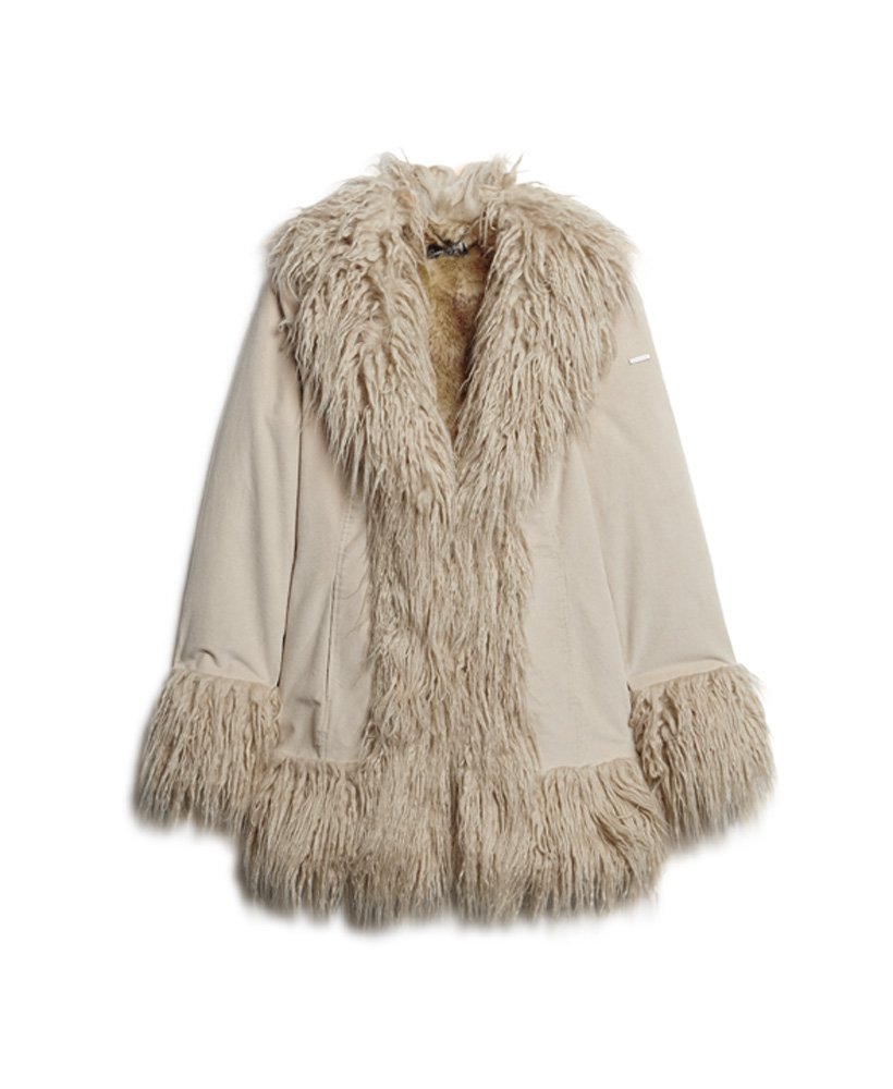 Superdry Faux Fur Lined Afghan Coat