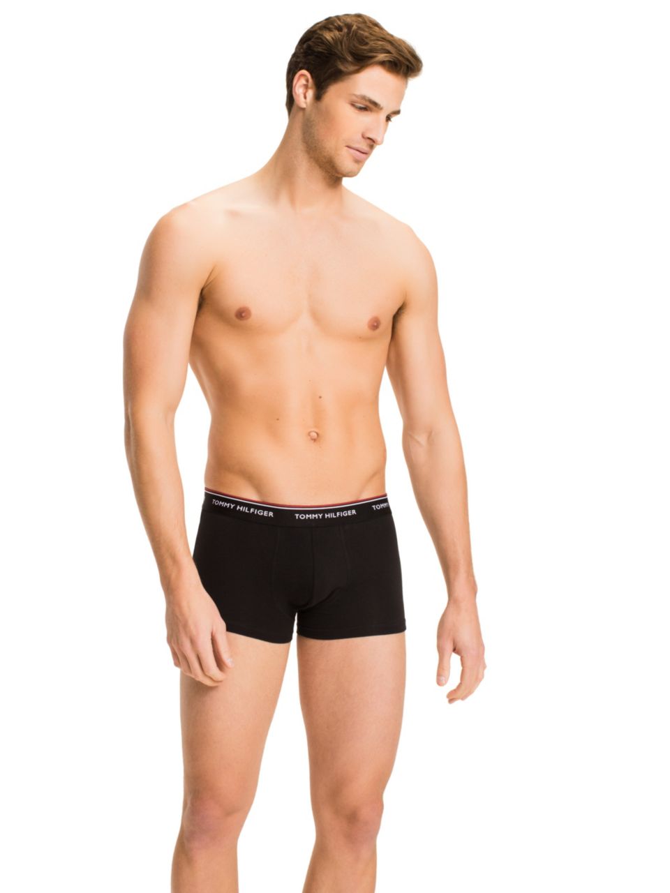 Tommy Hilfiger 3 Pack Repeat Logo Trunks Black/Grey/White