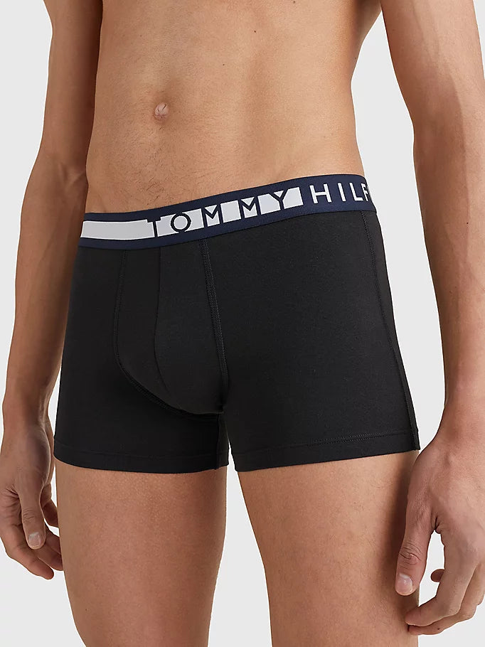 Tommy Hilfiger 3 Pack Logo Waistband Trunk Black