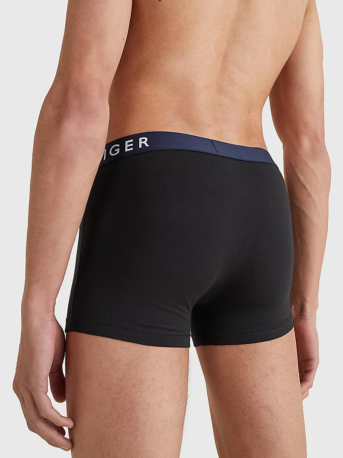 Tommy Hilfiger 3 Pack Logo Waistband Trunk Black