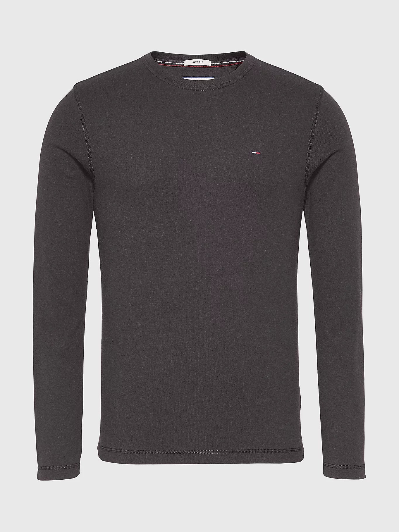 Tommy Jeans Long Sleeved Ribbed Tee Black
