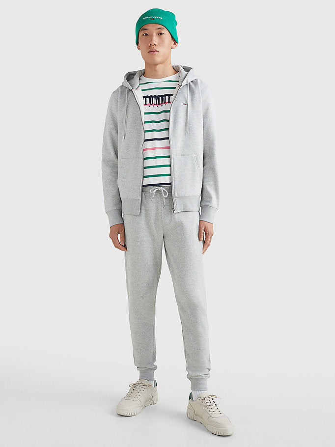 Tommy Jeans Zip Thru Hoodie Light Grey