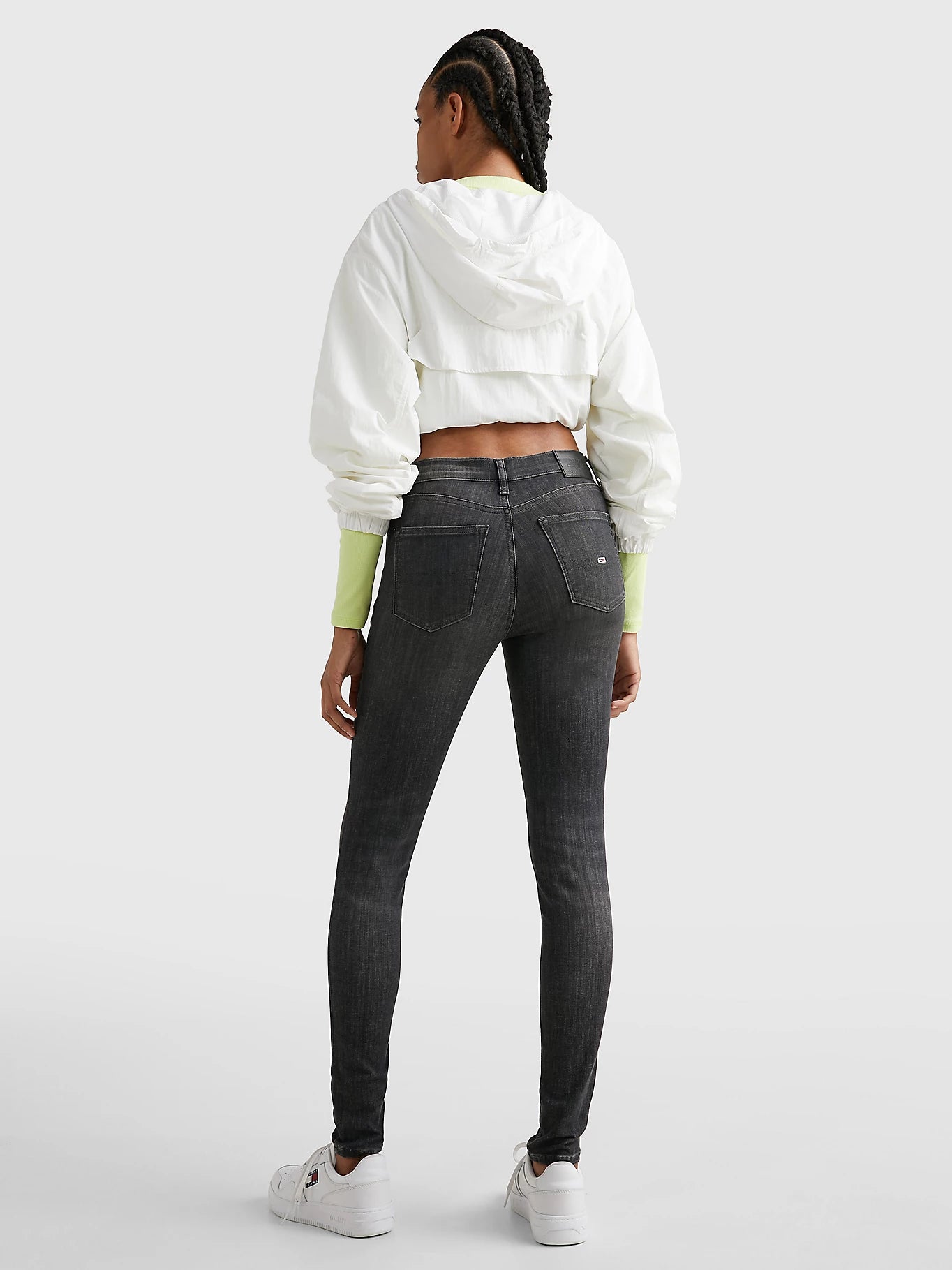 Tommy Jeans Nora Mid Rise Skinny Distresssed Grey