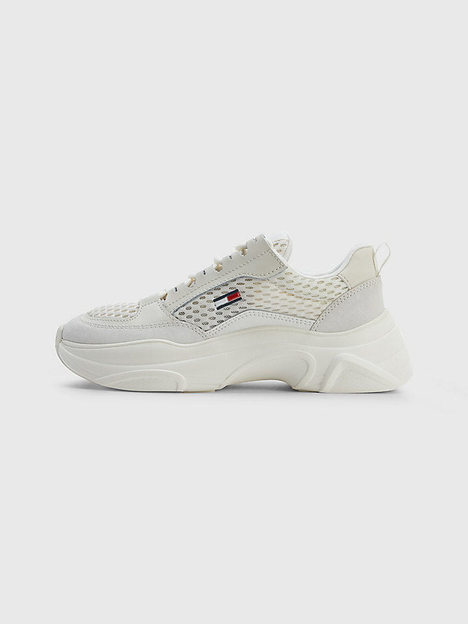 Tommy Jeans Mixed Mesh Lightweight Trainer Calico