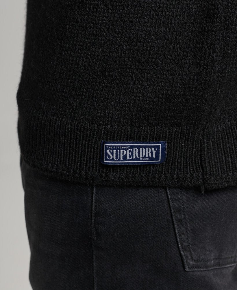 Superdry Fairisle Crew Knit Jumper Black