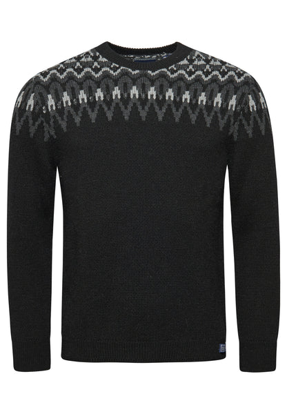 Superdry Fairisle Crew Knit Jumper Black