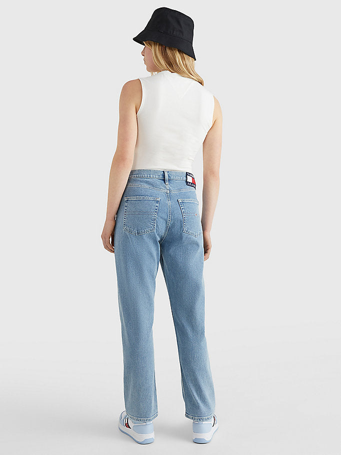 Tommy Jeans Harper High Rise Straight Ripped Denim Light