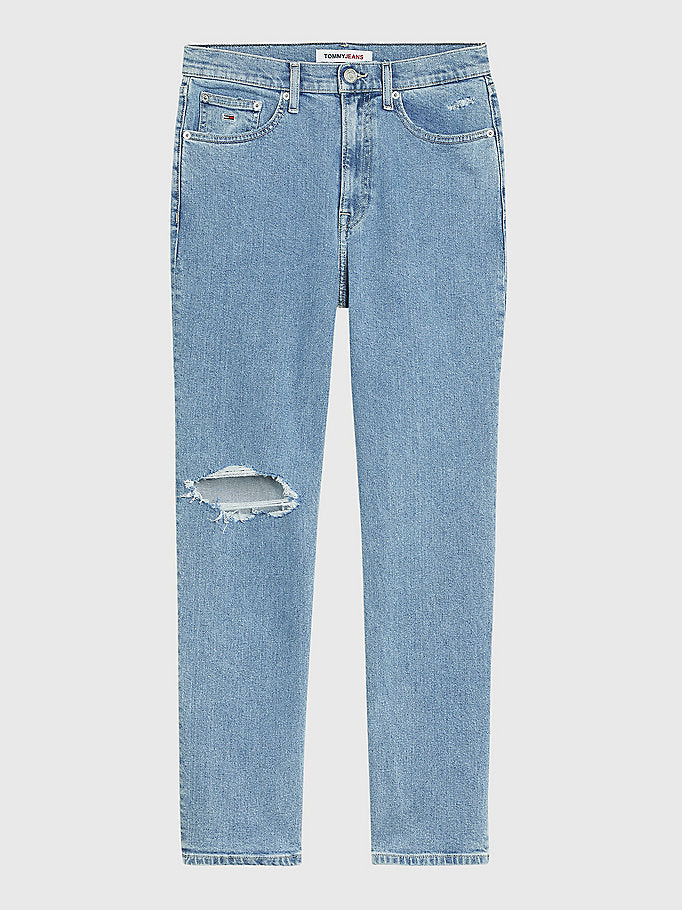 Tommy Jeans Harper High Rise Straight Ripped Denim Light