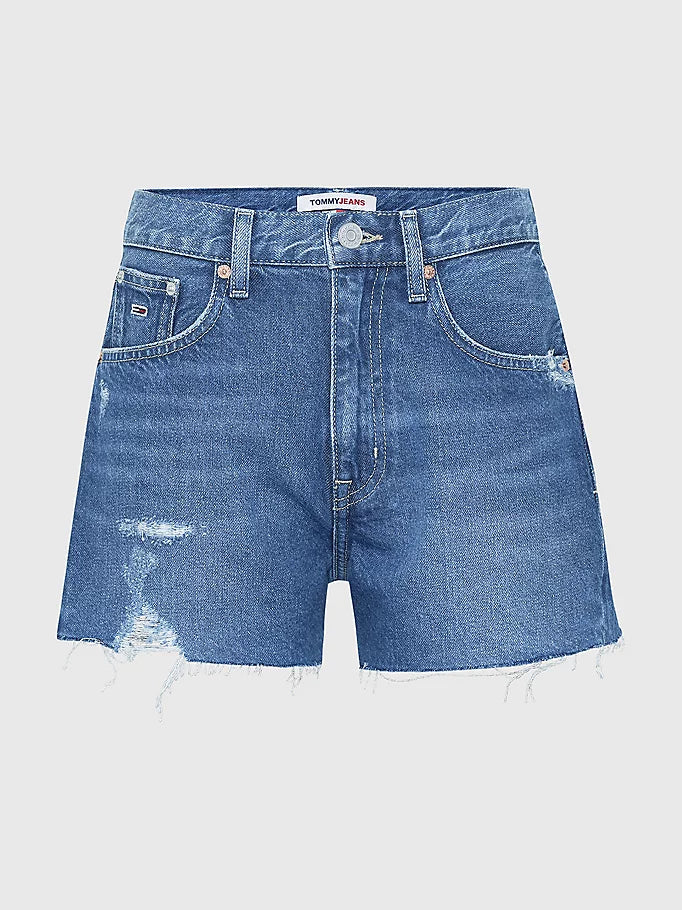 Tommy Jeans Denim Hotpants Distressed Mid Blue