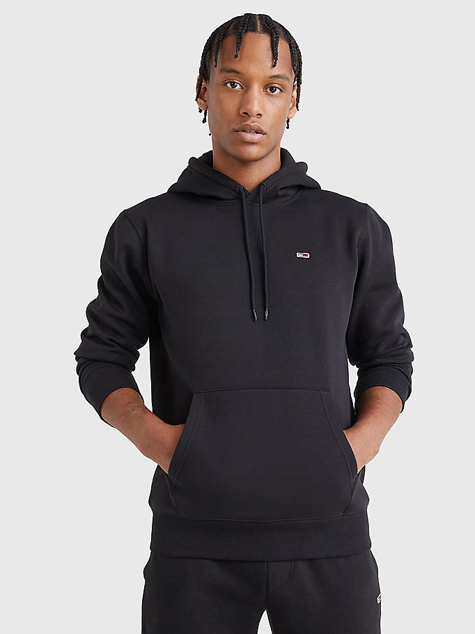 Tommy Jeans Flag Patch Hoodie Black