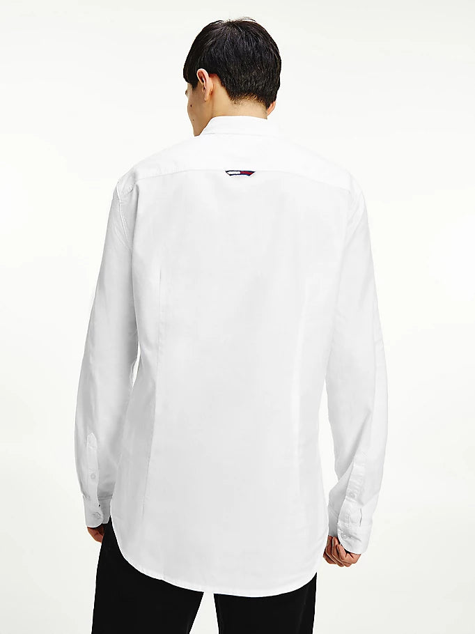 Tommy Jeans Stretch Oxford Slim Fit Shirt White