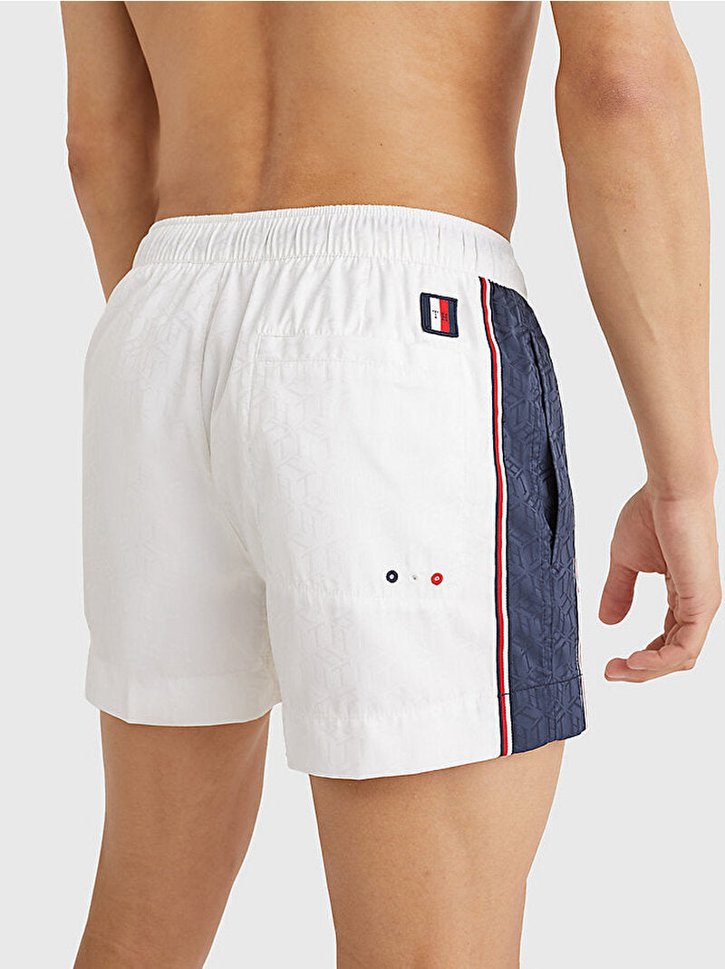 Tommy Hilfiger Short Length Monogram Swimmer White