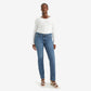 Levi's 712 High Rise Straight Blue Wave Mid
