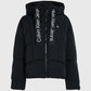 Calvin Klein Logo Tape Short Puffer Jacket Black