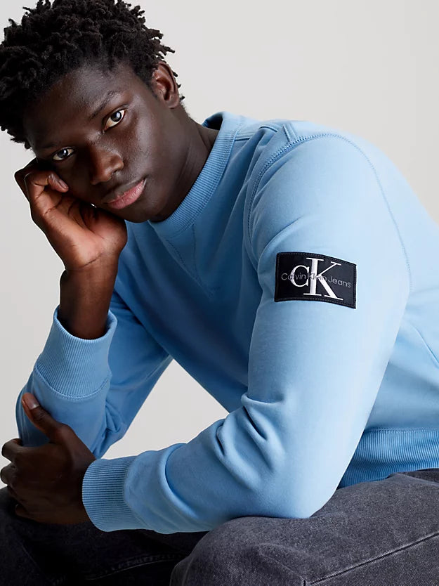 Calvin Klein Monogram Badge Sweatshirt Dusk Blue