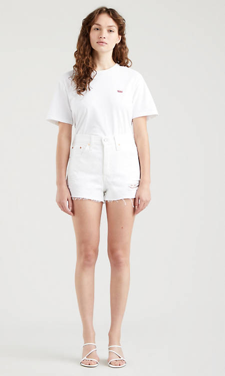 Levi's 501 Denim Short White