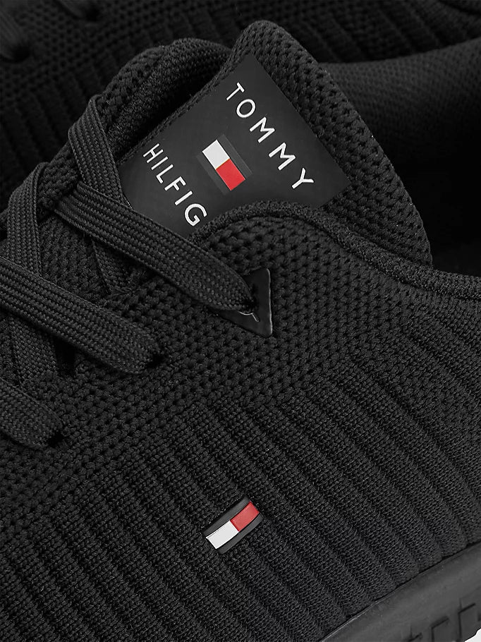 Tommy Jeans Corporate Knit Ribbed Runner Black