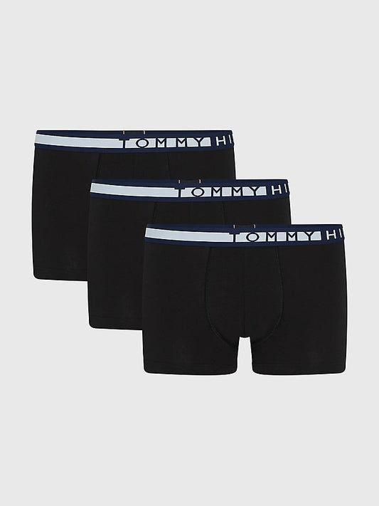 Tommy Hilfiger 3 Pack Logo Waistband Trunk Black