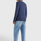 Tommy Jeans Long Sleeved Ribbed Tee Navy