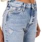 Calvin Klein High Rise Mom Jeans Light Denim Ripped