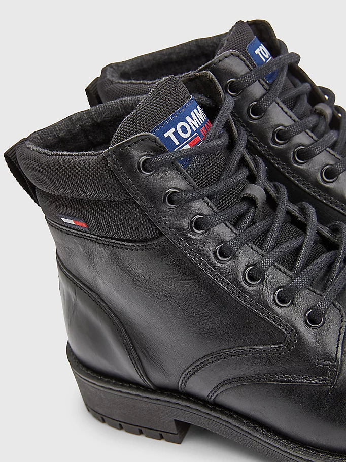 Tommy Jeans Classic Lace Up Boots Black