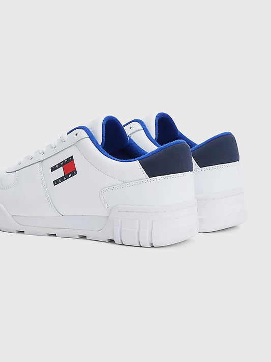 Tommy Jeans Retro Leather Cupsole Trainer White