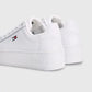 Tommy Jeans Essential Leather Flatform Trainer White