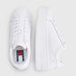 Tommy Jeans Essential Leather Flatform Trainer White