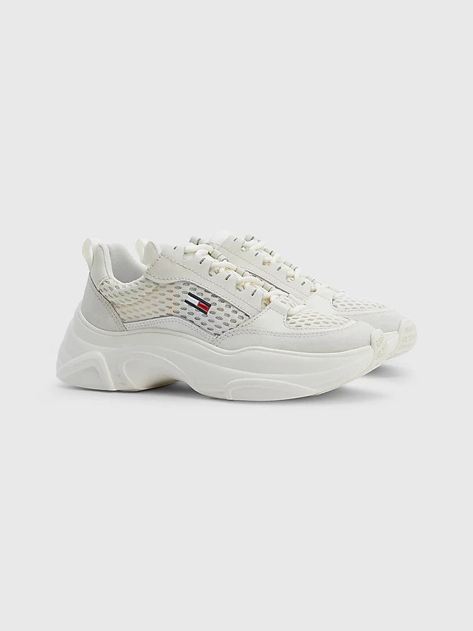 Tommy Jeans Mixed Mesh Lightweight Trainer Calico
