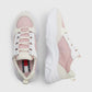 Tommy Jeans Mixed Mesh Lightweight Trainer White & Pink