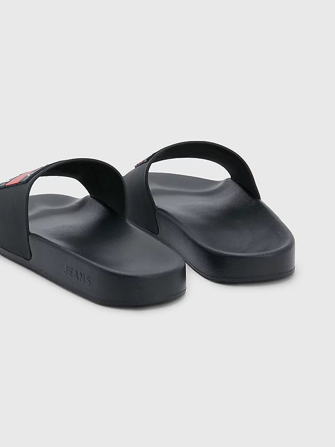 Black best sale tommy slides