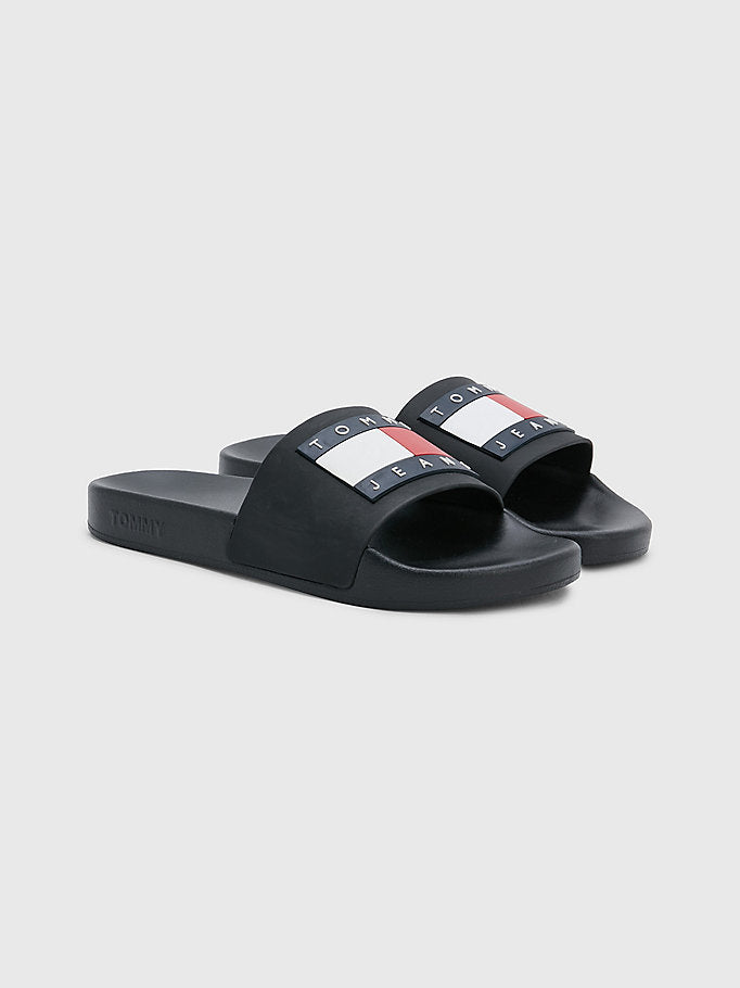 Tommy Jeans Essential Contoured Pool Slide Black