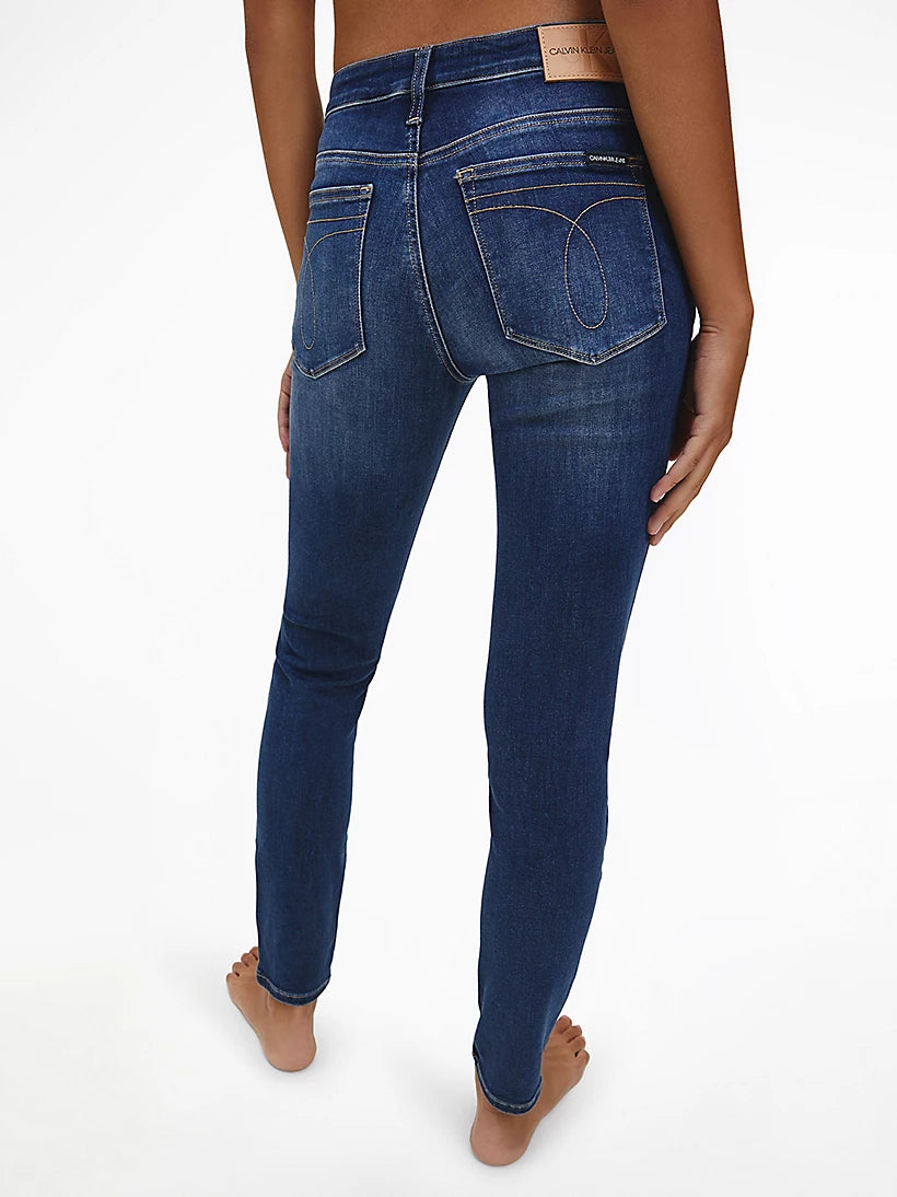 Calvin Klein Jeans Mid Rise Skinny Mid Blue