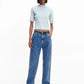 Calvin Klein Ribbed Short Sleeve Top Blue