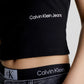Calvin Klein Milano Jersey One-Shoulder Top Black