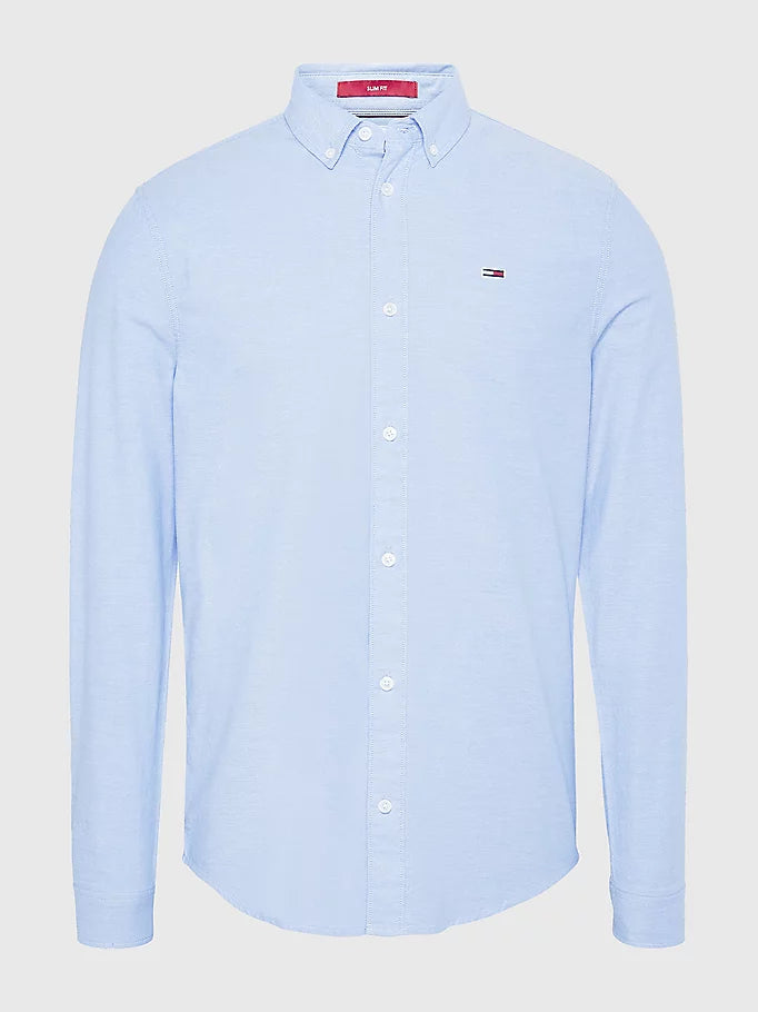 Tommy Jeans Stretch Oxford Slim Fit Shirt Perfume Blue
