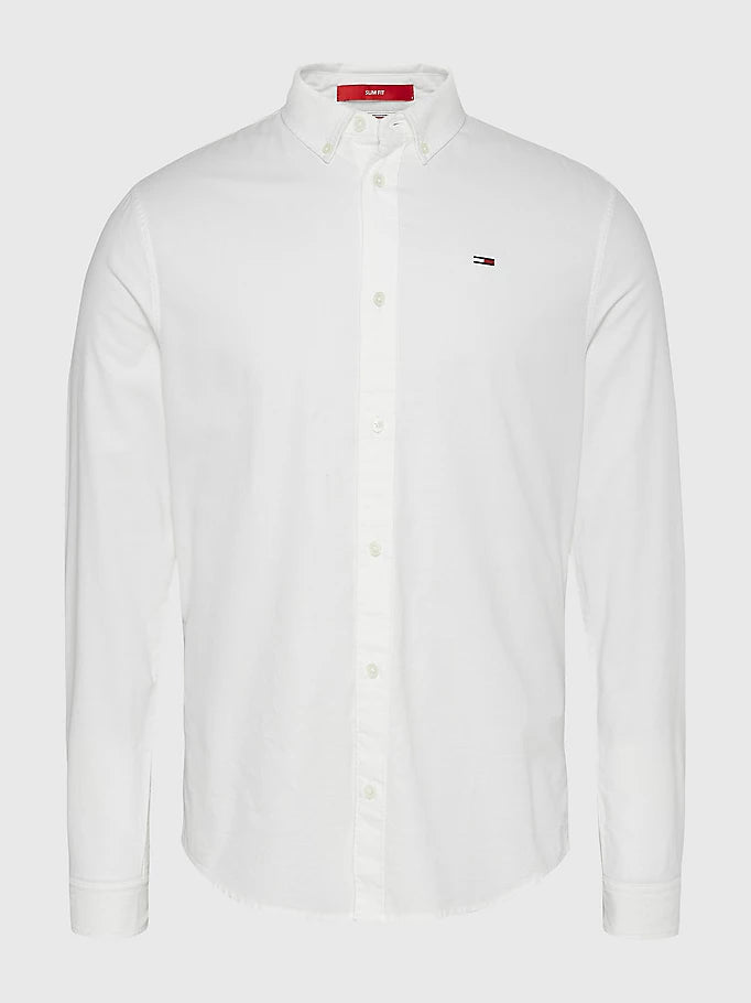 Tommy Jeans Stretch Oxford Slim Fit Shirt White