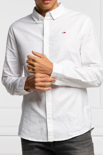 Tommy Jeans Stretch Oxford Slim Fit Shirt White