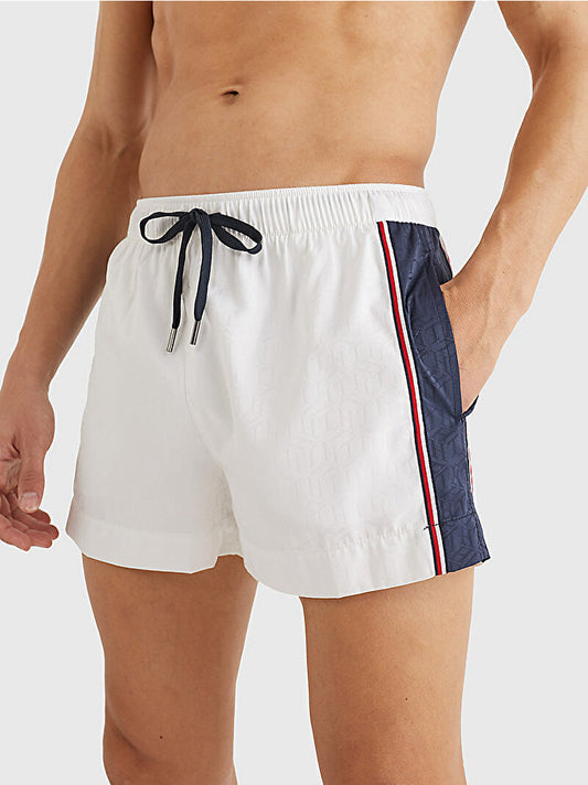 Tommy Hilfiger Short Length Monogram Swimmer White