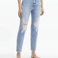 Calvin Klein High Rise Mom Jeans Light Denim Ripped