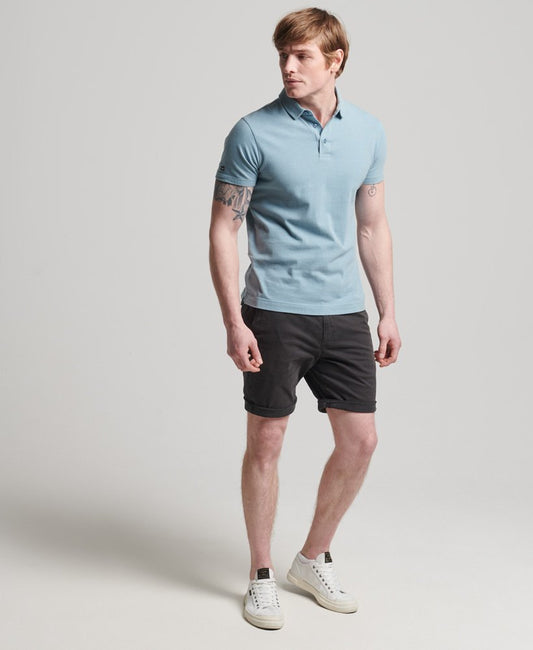 Superdry Organic Cotton Jersey Polo Blue